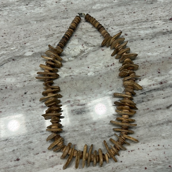 Vintage Raw Coconut Shell Necklace - Picture 6 of 7